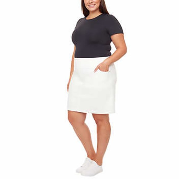 bundle of 3 size XXL WHITE NWT Ladies' Denim Skort S.C. & CO - Picture 8 of 11